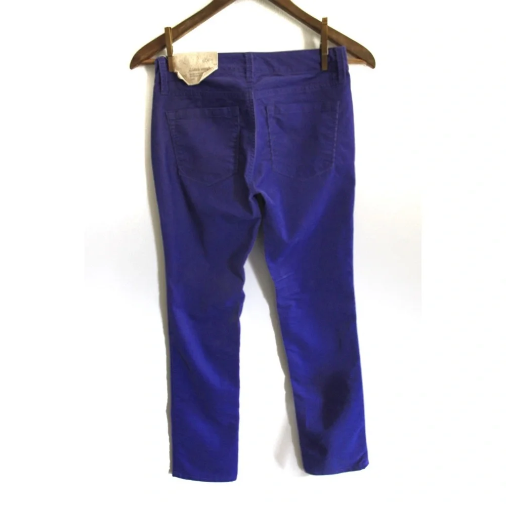 Ann Taylor LOFT Retro Purple Modern Straight Courduory Pants 00 24 Petite - Picture 5 of 6